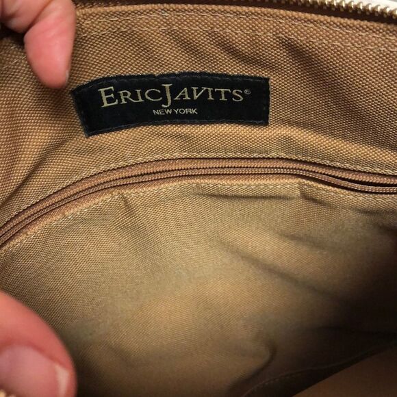 Eric Javits Ny woven tan brown handbag. - Picture 5 of 8
